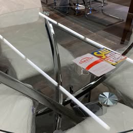 New Glass Table set with 4 chairs - Woo Town Furniture (Worcester,MA)