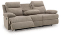 Side-Swipe Reclining Sofa with Drop Down Table - Woo Town Furniture (Worcester,MA)