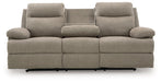 Side-Swipe Reclining Sofa with Drop Down Table - Woo Town Furniture (Worcester,MA)