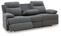 Side-Swipe Reclining Sofa with Drop Down Table - Woo Town Furniture (Worcester,MA)