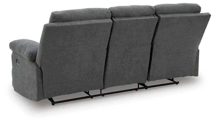 Side-Swipe Reclining Sofa with Drop Down Table - Woo Town Furniture (Worcester,MA)