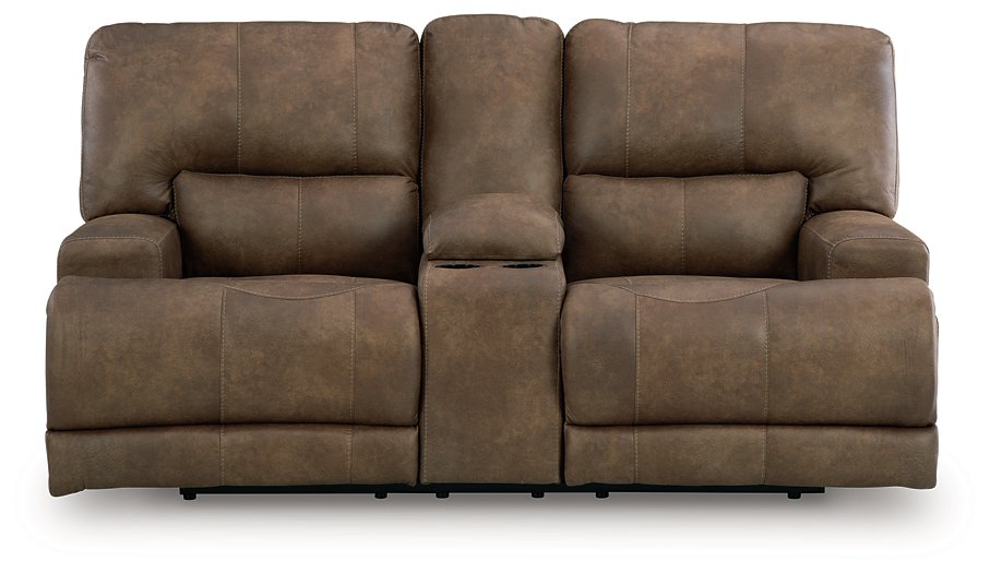 Beckley Place Power Reclining Loveseat with Console - Woo Town Furniture (Worcester,MA)