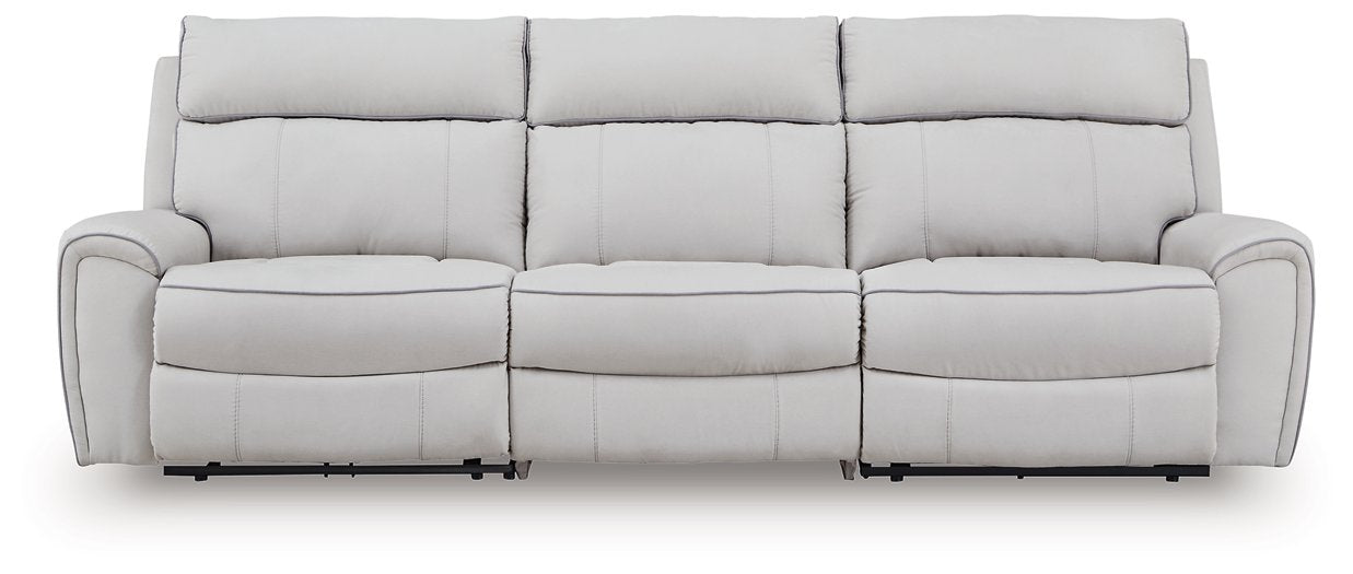 Social Pointe Power Reclining Sectional - Woo Town Furniture (Worcester,MA)
