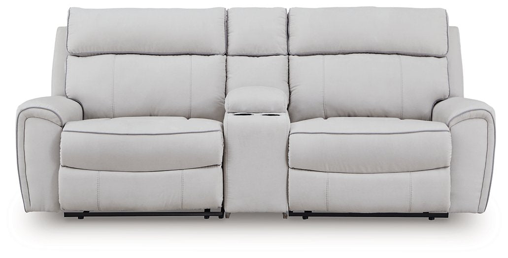 Social Pointe Power Reclining Sectional - Woo Town Furniture (Worcester,MA)