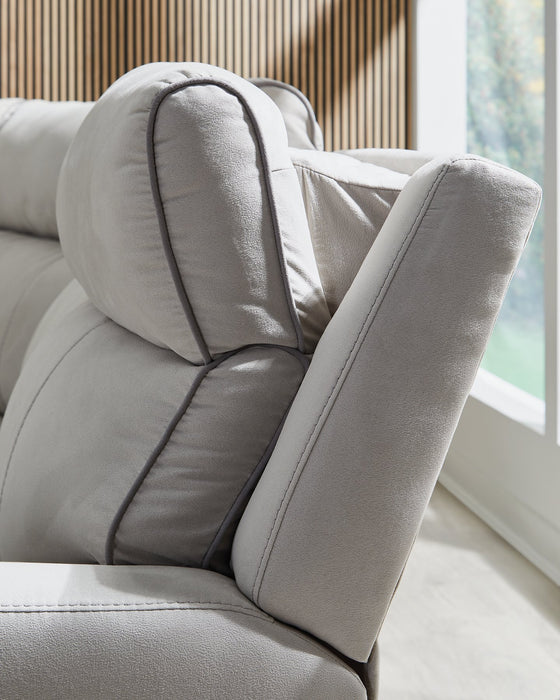 Social Pointe Power Reclining Sectional - Woo Town Furniture (Worcester,MA)