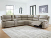 Narwhal Place Reclining Sectional with Storage Console - Woo Town Furniture (Worcester,MA)