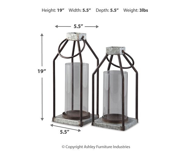 Diedrick Lantern (Set of 2) - Woo Town Furniture (Worcester,MA)