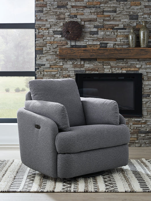 Alainmont Next-Gen Nuvella Swivel Power Recliner - Woo Town Furniture (Worcester,MA)
