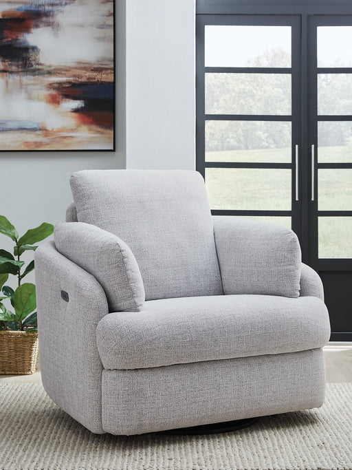 Alainmont Next-Gen Nuvella Swivel Power Recliner - Woo Town Furniture (Worcester,MA)
