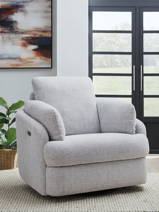Alainmont Next-Gen Nuvella Swivel Power Recliner - Woo Town Furniture (Worcester,MA)