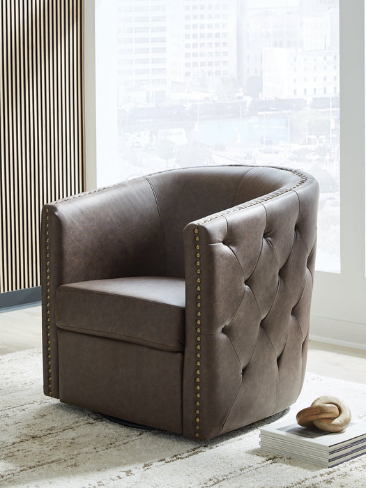 Brentlow Swivel Accent Chair - Woo Town Furniture (Worcester,MA)