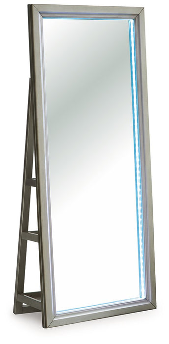 Evesen Floor Standing Mirror/Storage - Woo Town Furniture (Worcester,MA)