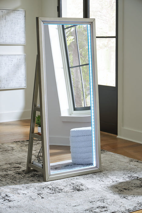 Evesen Floor Standing Mirror/Storage - Woo Town Furniture (Worcester,MA)