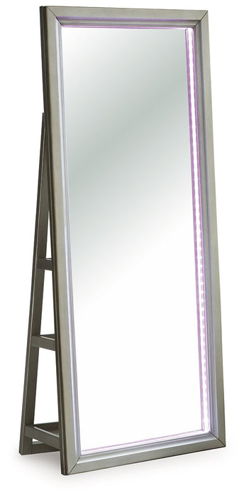 Evesen Floor Standing Mirror/Storage - Woo Town Furniture (Worcester,MA)