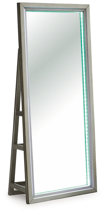 Evesen Floor Standing Mirror/Storage - Woo Town Furniture (Worcester,MA)