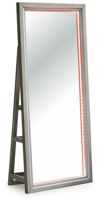 Evesen Floor Standing Mirror/Storage - Woo Town Furniture (Worcester,MA)