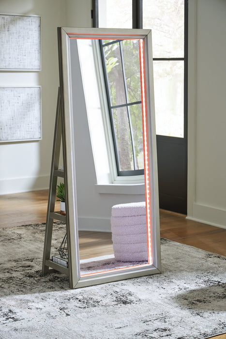 Evesen Floor Standing Mirror/Storage - Woo Town Furniture (Worcester,MA)