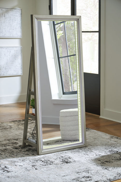 Evesen Floor Standing Mirror/Storage - Woo Town Furniture (Worcester,MA)