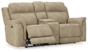 Next-Gen DuraPella Power Reclining Loveseat with Console - Woo Town Furniture (Worcester,MA)