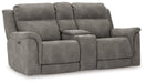 Next-Gen DuraPella Power Reclining Loveseat with Console - Woo Town Furniture (Worcester,MA)