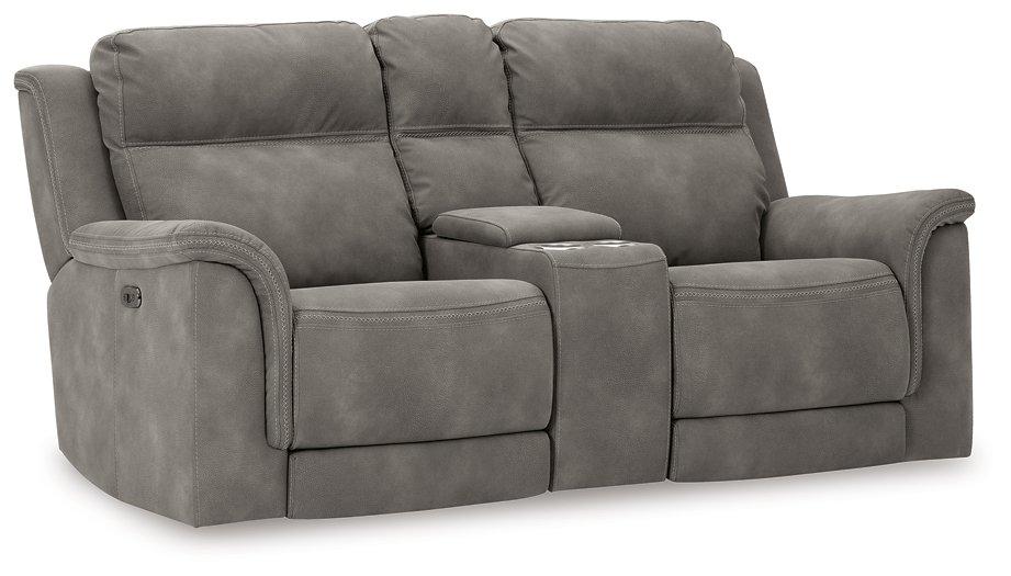 Next-Gen DuraPella Power Reclining Loveseat with Console - Woo Town Furniture (Worcester,MA)