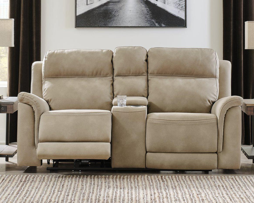 Next-Gen DuraPella Power Reclining Loveseat with Console - Woo Town Furniture (Worcester,MA)