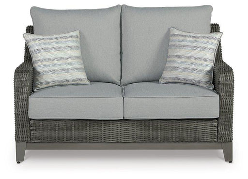 Elite Park Outdoor Loveseat with Cushion - Woo Town Furniture (Worcester,MA)