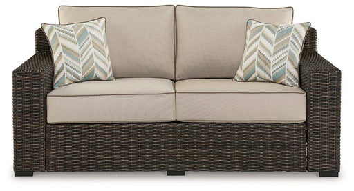 Coastline Bay Outdoor Loveseat with Cushion - Woo Town Furniture (Worcester,MA)