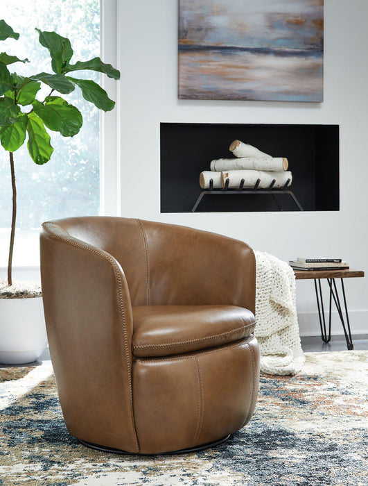 Kierreys Swivel Accent Chair - Woo Town Furniture (Worcester,MA)