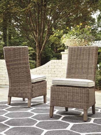 Beachcroft Outdoor Side Chair with Cushion (Set of 2) - Woo Town Furniture (Worcester,MA)