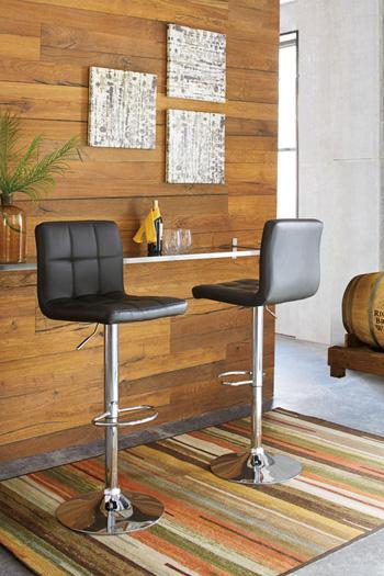 Bellatier Adjustable Height Bar Stool - Woo Town Furniture (Worcester,MA)