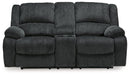 Draycoll Reclining Loveseat with Console - Woo Town Furniture (Worcester,MA)