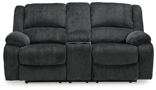 Draycoll Reclining Loveseat with Console - Woo Town Furniture (Worcester,MA)
