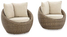 Danson Swivel Lounge with Cushion (Set of 2) - Woo Town Furniture (Worcester,MA)