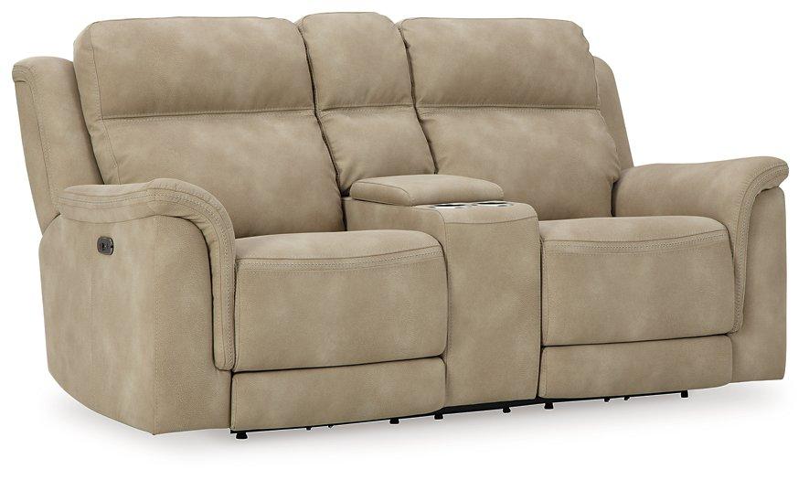 Next-Gen DuraPella Power Reclining Loveseat with Console - Woo Town Furniture (Worcester,MA)