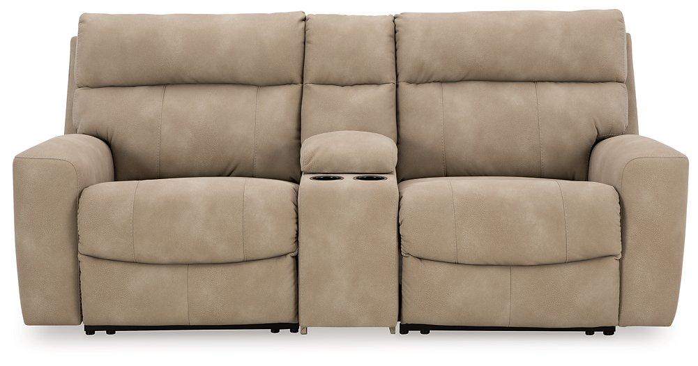 Next-Gen DuraPella Power Reclining Sectional Loveseat with Console - Woo Town Furniture (Worcester,MA)