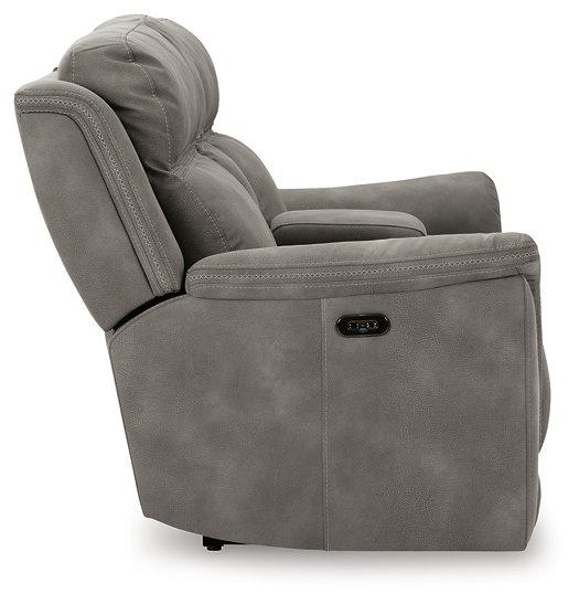 Next-Gen DuraPella Power Reclining Loveseat with Console - Woo Town Furniture (Worcester,MA)