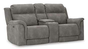 Next-Gen DuraPella Power Reclining Loveseat with Console - Woo Town Furniture (Worcester,MA)