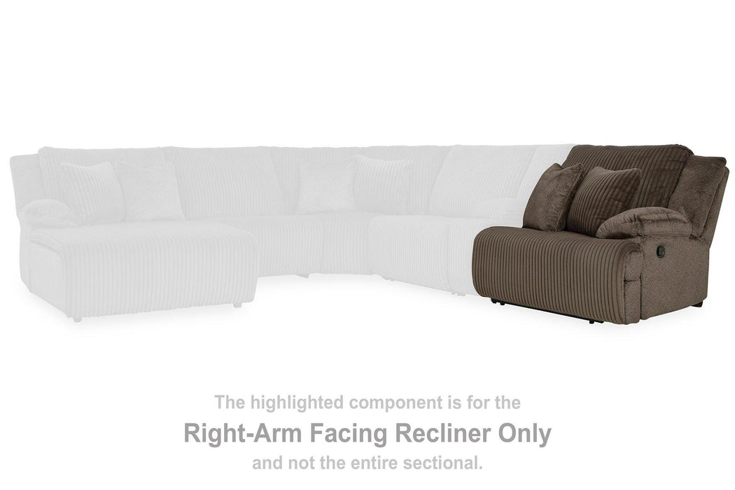 Top Tier Reclining Sectional with Chaise - Woo Town Furniture (Worcester,MA)