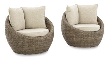 Danson Swivel Lounge with Cushion (Set of 2) - Woo Town Furniture (Worcester,MA)