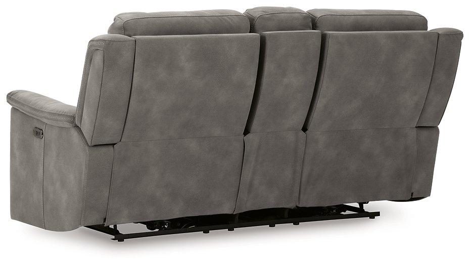 Next-Gen DuraPella Power Reclining Loveseat with Console - Woo Town Furniture (Worcester,MA)