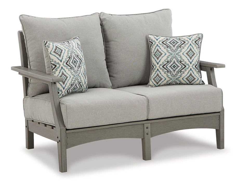 Visola Outdoor Sofa and Loveseat Set - Woo Town Furniture (Worcester,MA)