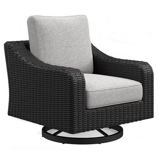 Beachcroft Outdoor Swivel Lounge with Cushion - Woo Town Furniture (Worcester,MA)