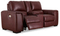 Alessandro Power Reclining Loveseat with Console - Woo Town Furniture (Worcester,MA)