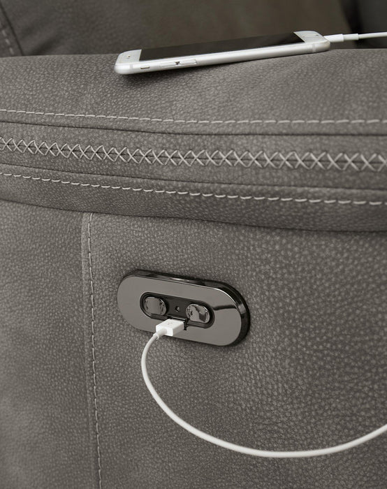 Next-Gen DuraPella Power Reclining Loveseat with Console - Woo Town Furniture (Worcester,MA)