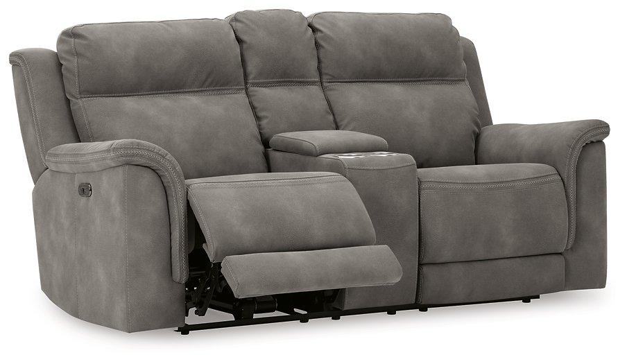 Next-Gen DuraPella Power Reclining Loveseat with Console - Woo Town Furniture (Worcester,MA)