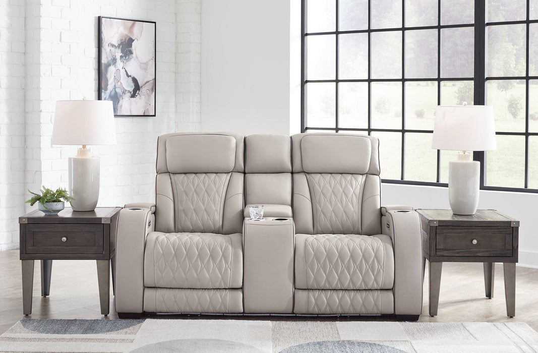 Boyington Power Reclining Loveseat with Console - Woo Town Furniture (Worcester,MA)