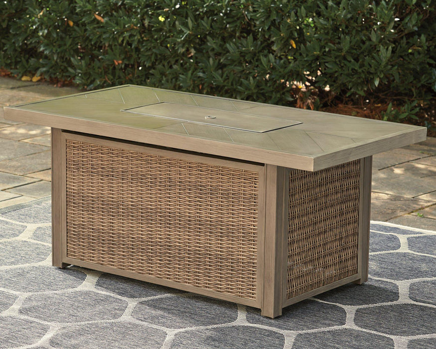 Beachcroft Outdoor Fire Pit Table - Woo Town Furniture (Worcester,MA)