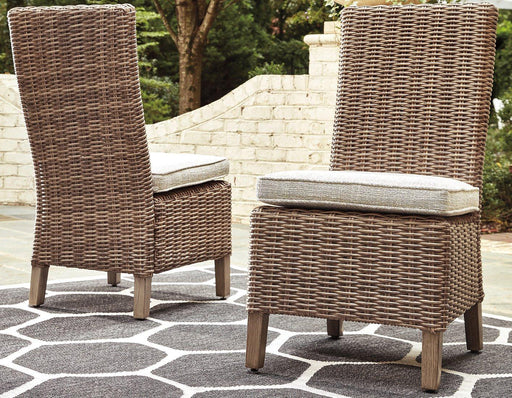 Beachcroft Outdoor Side Chair with Cushion (Set of 2) - Woo Town Furniture (Worcester,MA)
