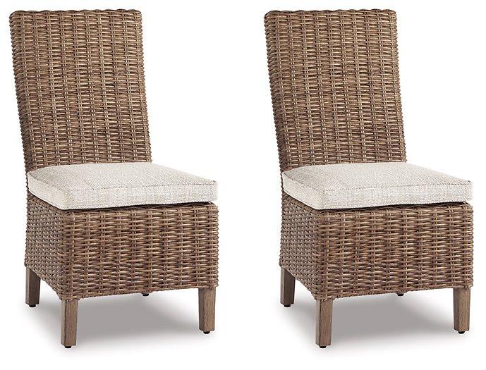 Beachcroft Outdoor Side Chair with Cushion (Set of 2) - Woo Town Furniture (Worcester,MA)